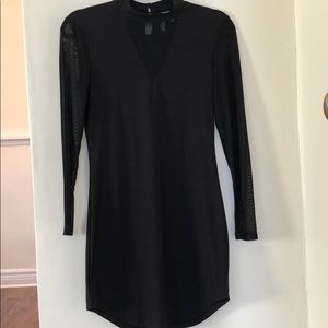 Feathers Black Dress